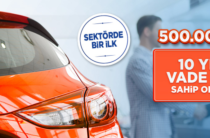 Hayalindeki Arabaya 10 Yıl Vade ile Sahip Ol!
