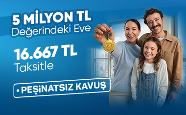 5 Milyon TL’lik EVE sadece 16.667 TL taksitle sahip olma fırsatı seni bekliyor!